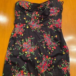 Black Floral Mini Dress - Free People